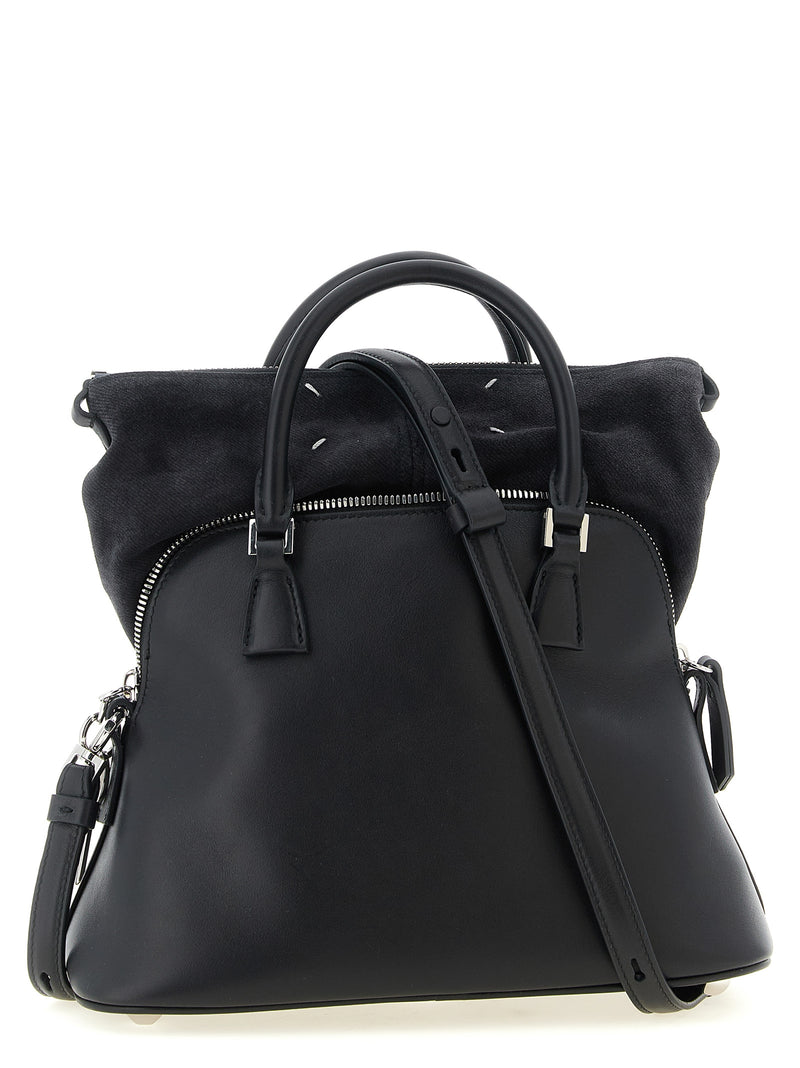 Sac porté épaule Maison Margiela en cuir de veau noir