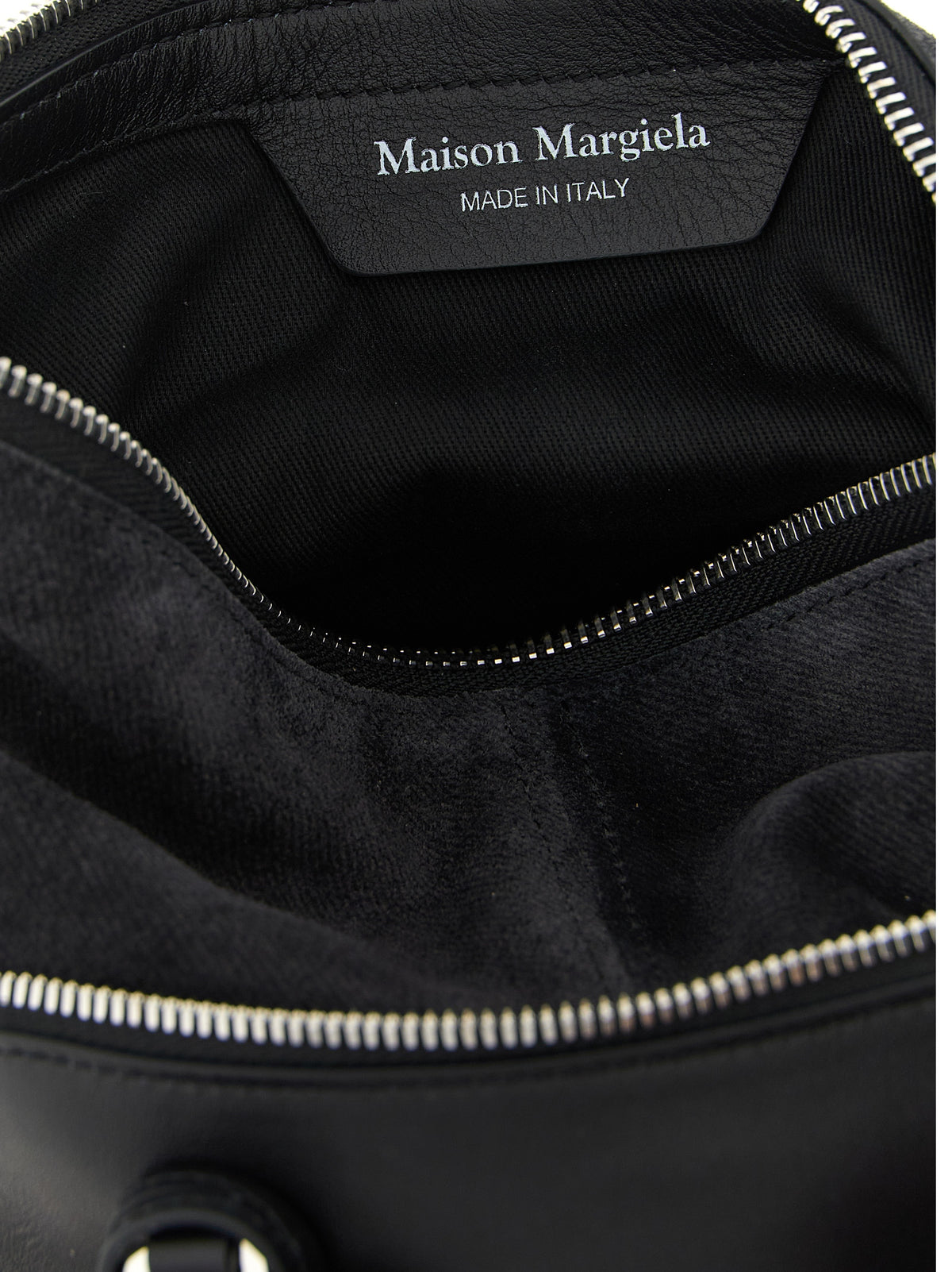 Sac porté épaule Maison Margiela en cuir de veau noir