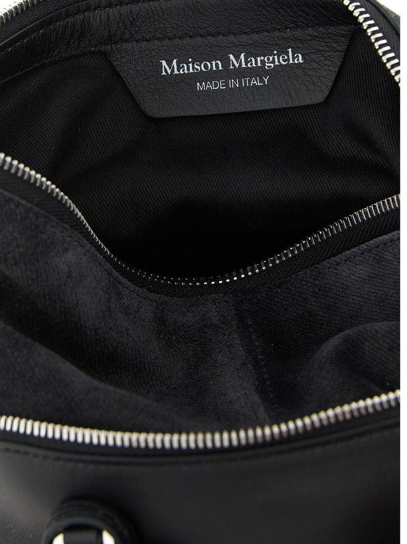 Sac porté épaule Maison Margiela en cuir de veau noir