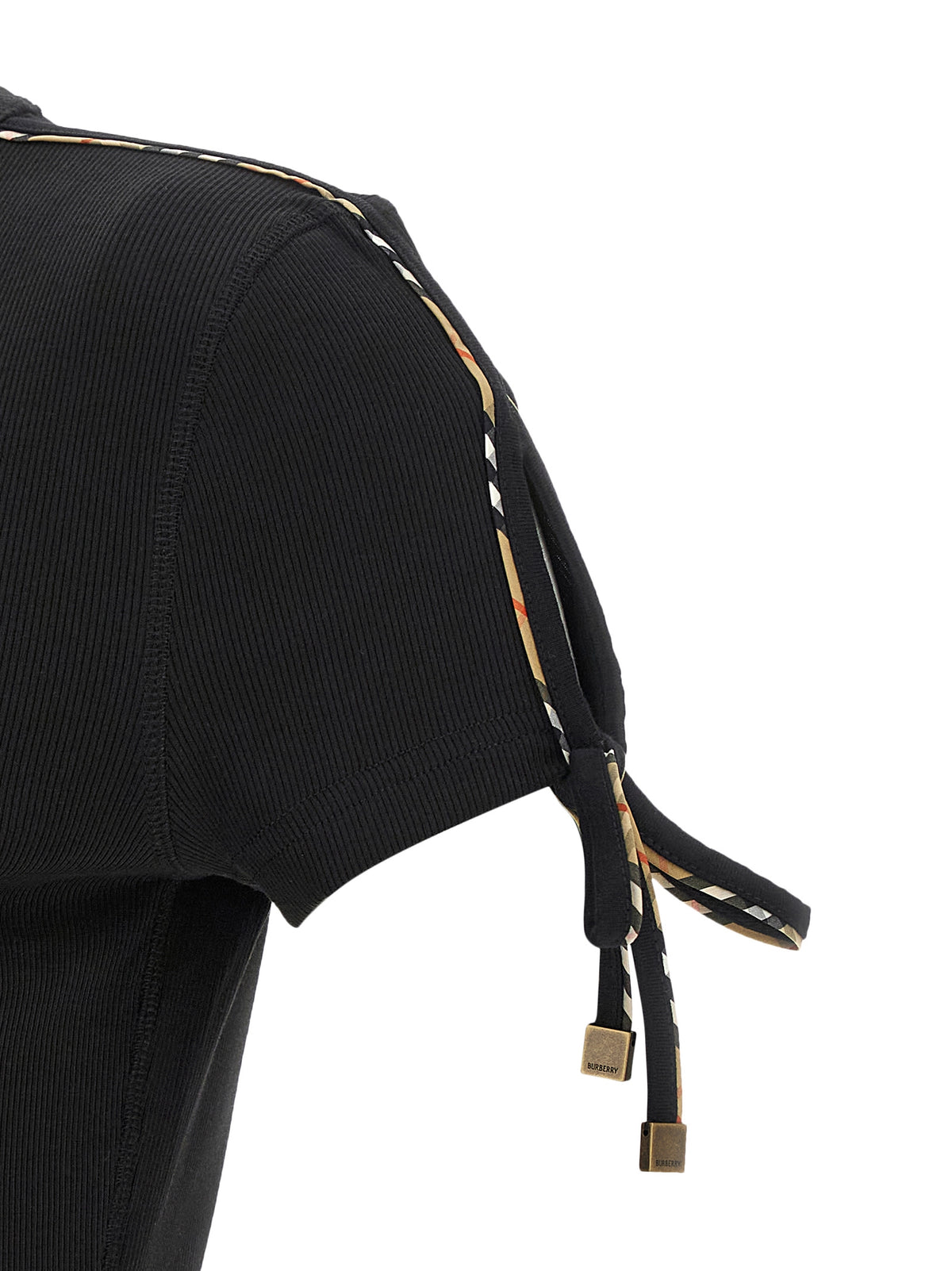 Robe Courte Burberry en Coton Noir