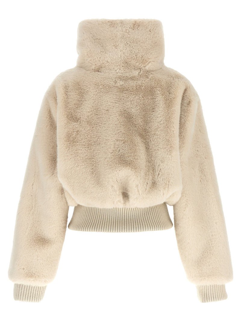 PINKO Beige Polyester Full-Length Jacket