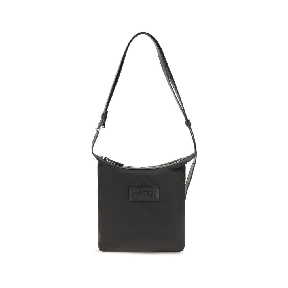 MM6 Black Nylon Shoulder Bag - Contemporary Urban Style
