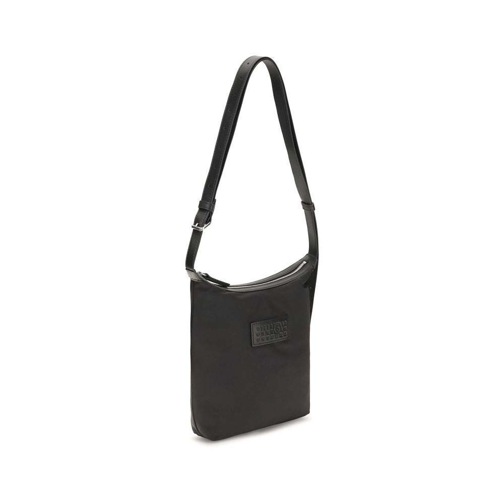 MM6 Black Nylon Shoulder Bag - Contemporary Urban Style