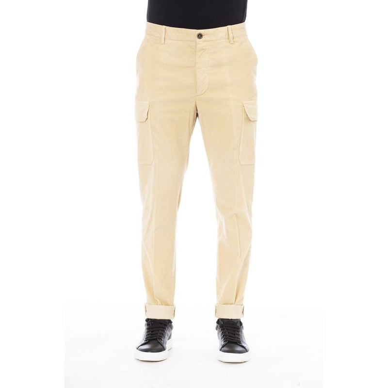 Pantalon beige en coton pour homme Peserico