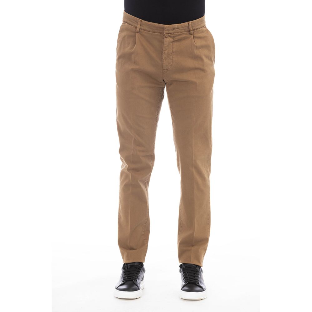 Peserico Beige Cotton Mens Pant - Elegant Casual Wear