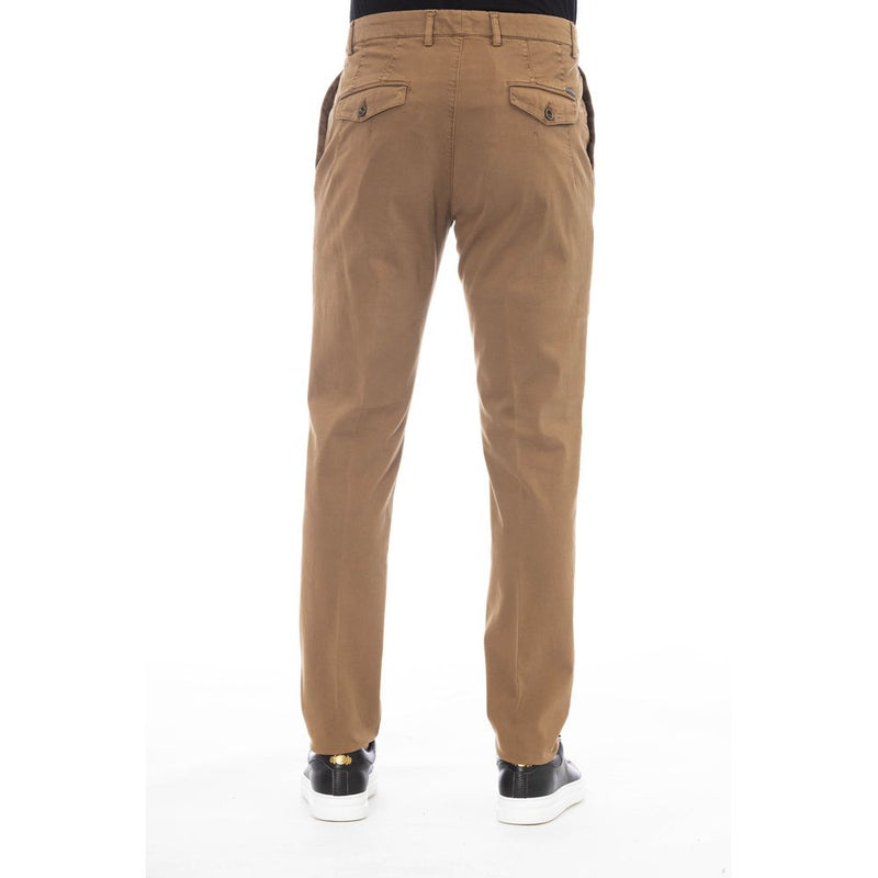 Peserico Beige Cotton Mens Pant - Elegant Casual Wear