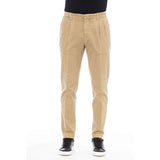 Peserico Beige Cotton Men's Pant - Elegant Casual Wear