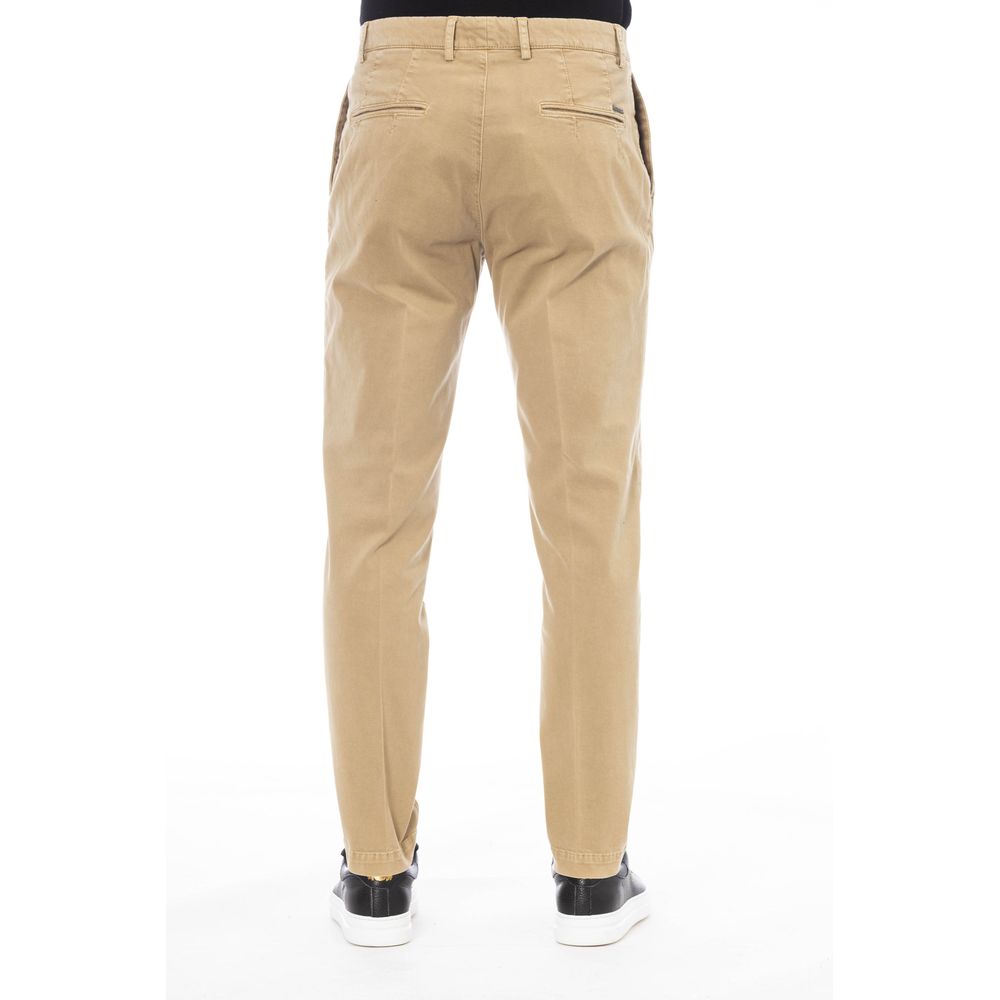 Peserico Beige Cotton Men's Pant - Elegant Casual Wear