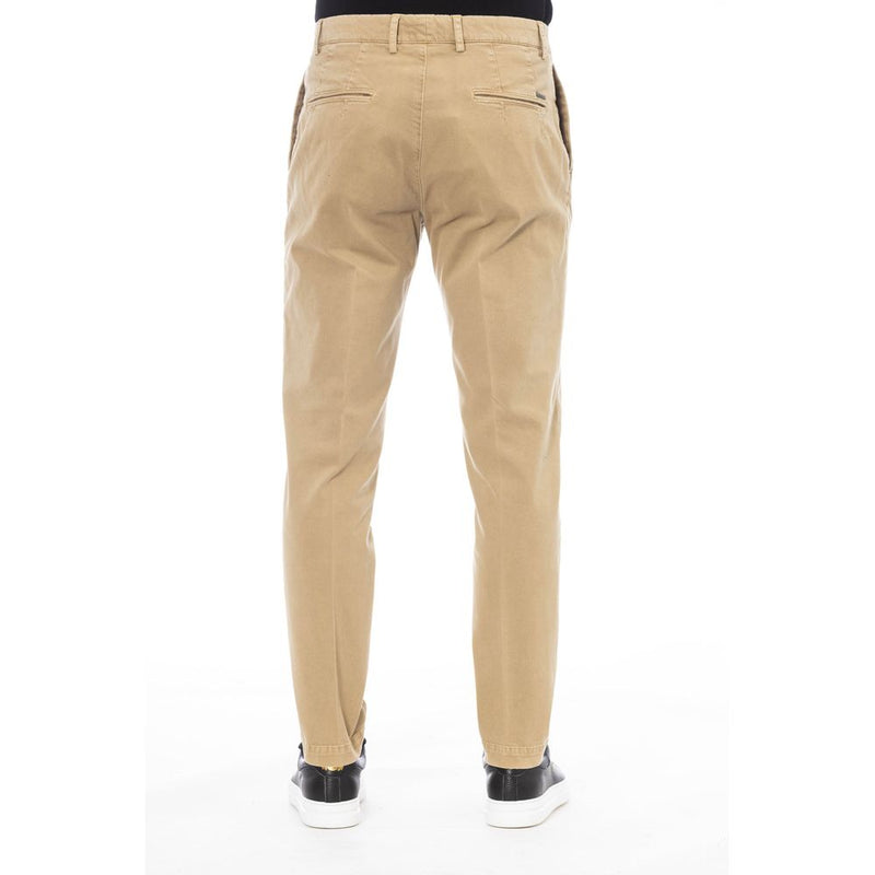 Peserico Beige Cotton Men's Pant - Elegant Casual Wear