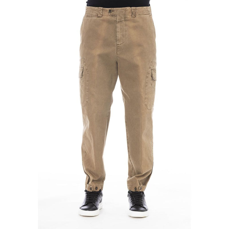 Peserico Brown Cotton Cargo Pants for Men