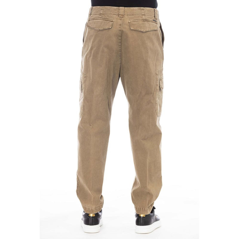 Peserico Brown Cotton Cargo Pants for Men