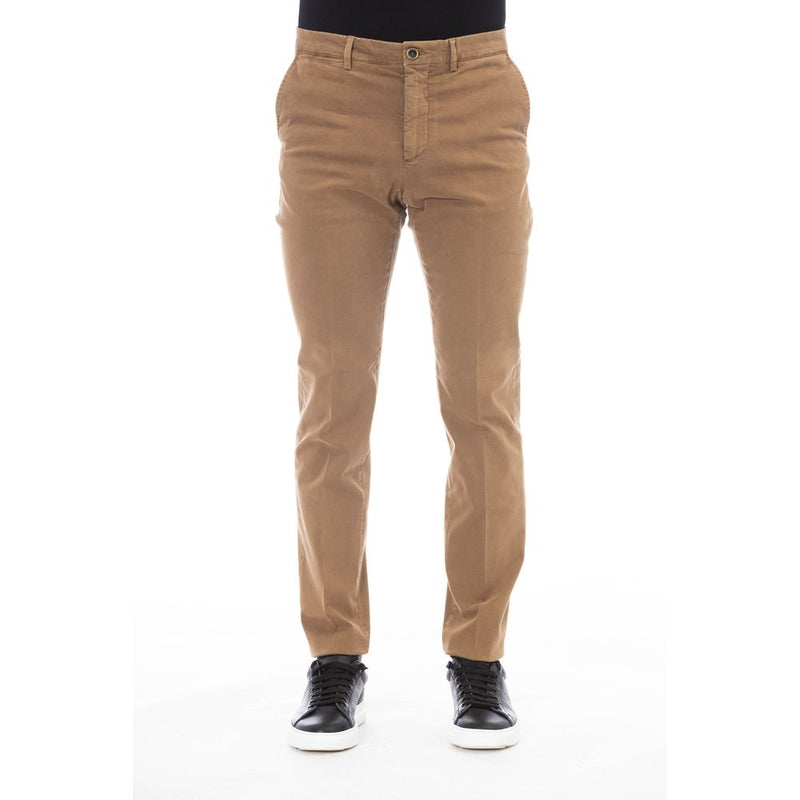 Pantalon beige en coton pour homme Peserico