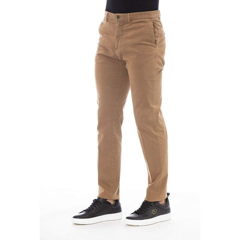 Pantalon beige en coton pour homme Peserico