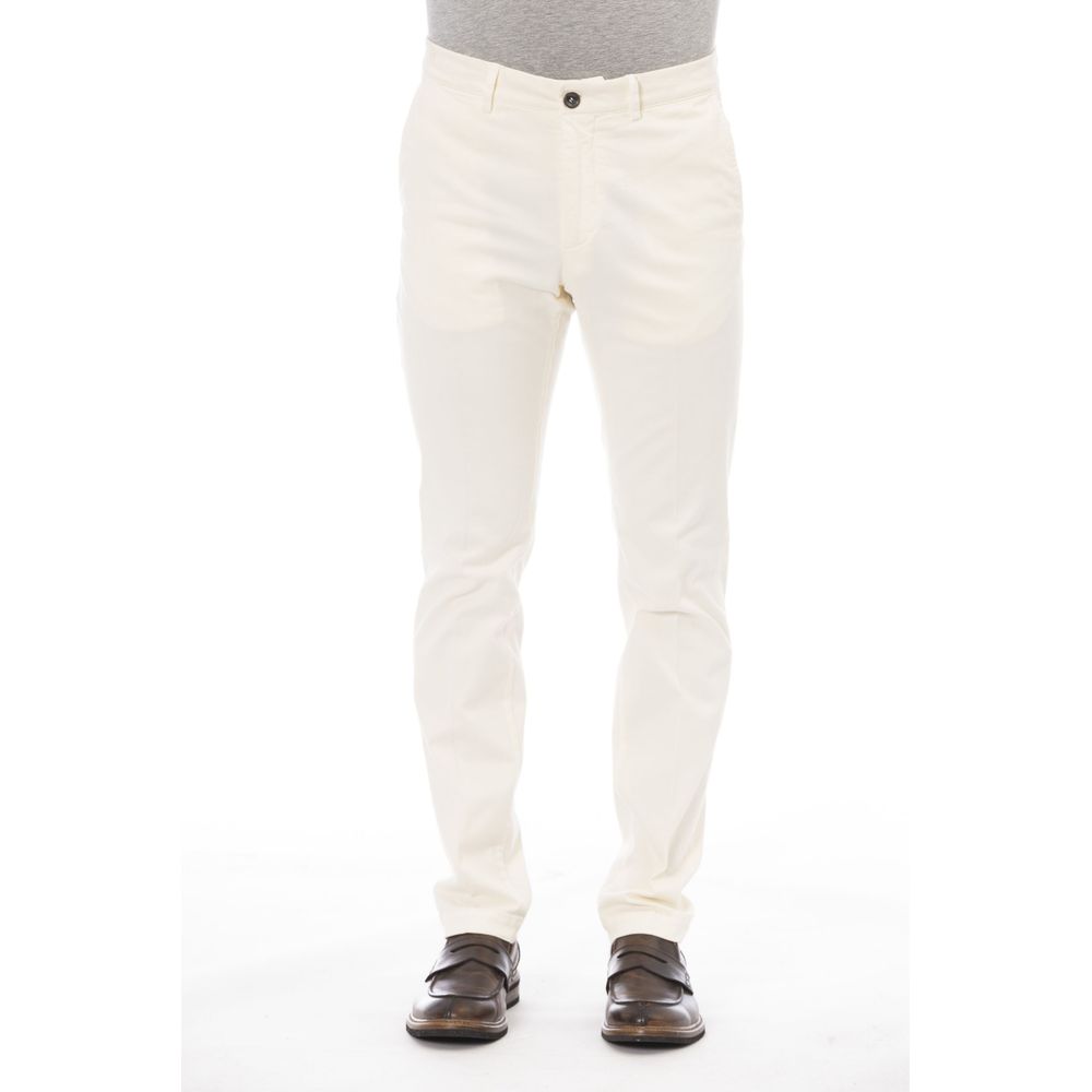 Peserico Beige Cotton Men Pant - Stylish Casual Wear