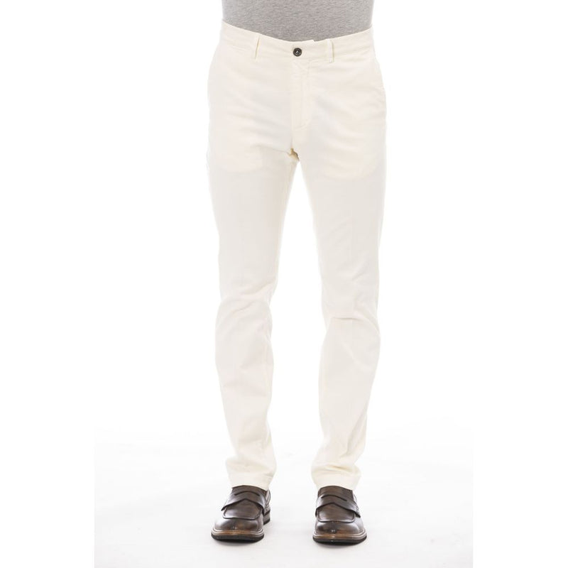 Peserico Beige Cotton Men Pant - Stylish Casual Wear