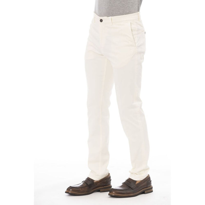 Peserico Beige Cotton Men Pant - Stylish Casual Wear