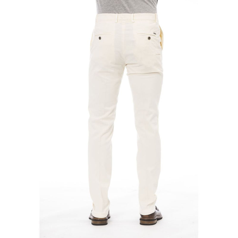 Peserico Beige Cotton Men Pant - Stylish Casual Wear
