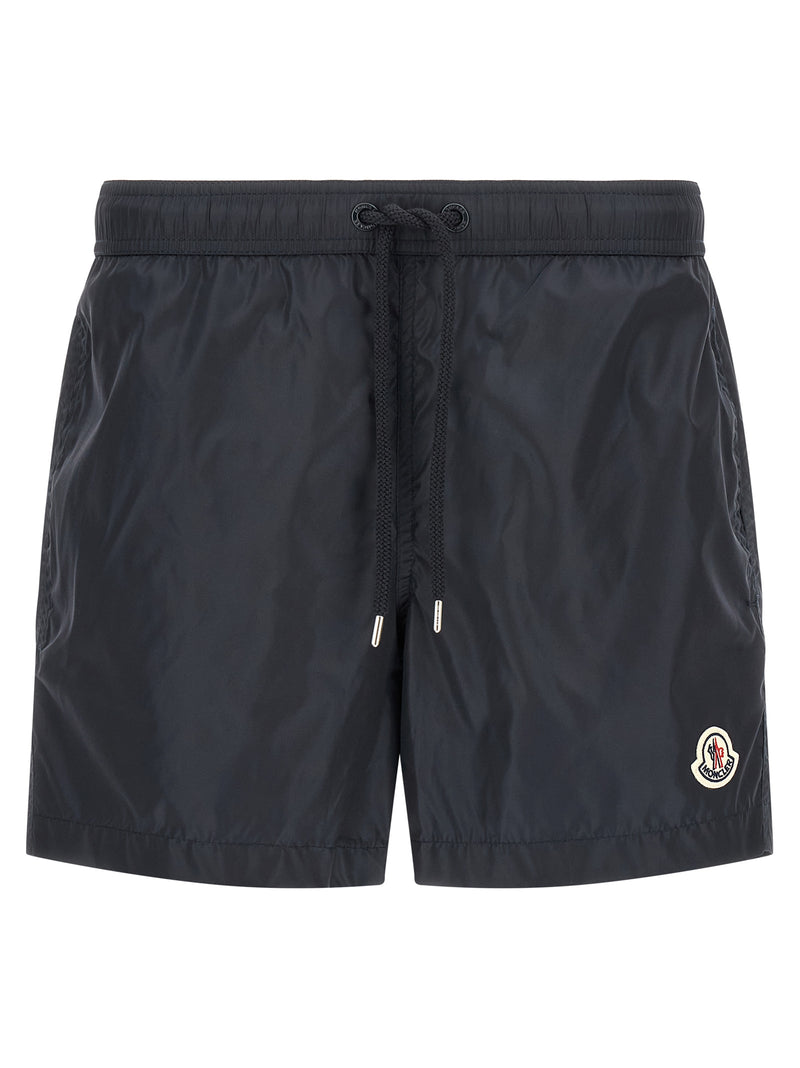 Moncler Blue Polyamide Cargo Shorts for Men