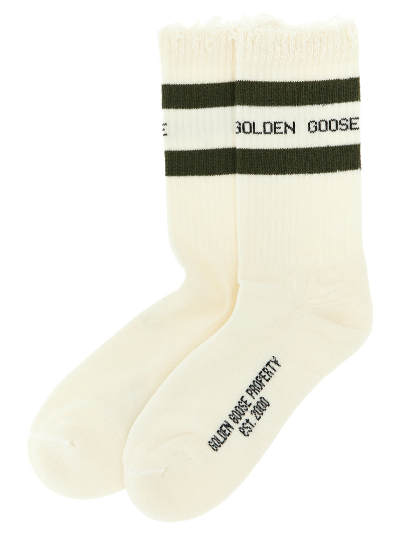 Chaussettes bicolores en coton Golden Goose