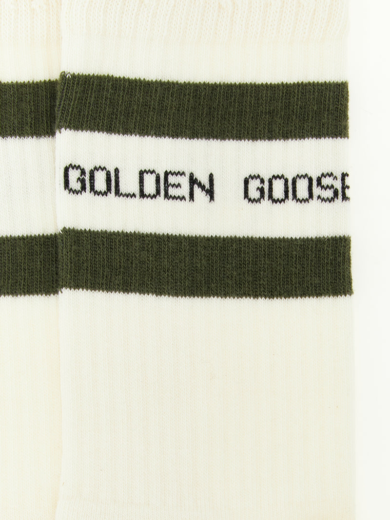 Chaussettes bicolores en coton Golden Goose