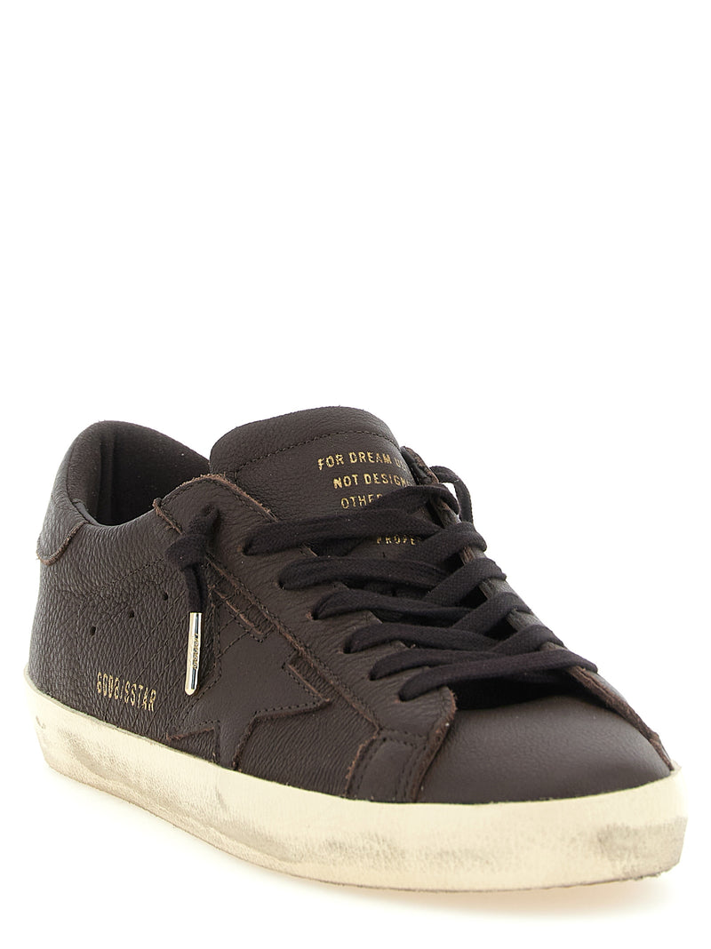 Golden Goose Brown Cowhide Low Top Sneakers