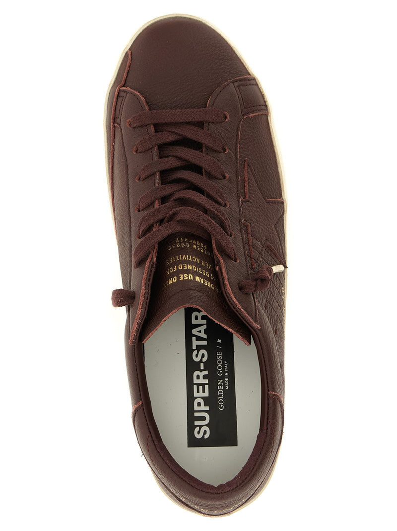 Golden Goose Bordeaux Cowhide Low Top Sneakers