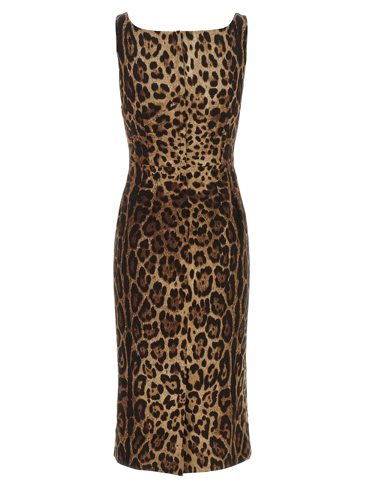 Dolce & Gabbana Brown Silk Midi Dress