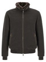 Bomber en Laine Marron MooRER