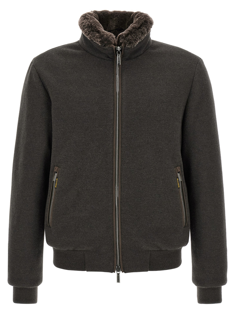 Bomber en Laine Marron MooRER