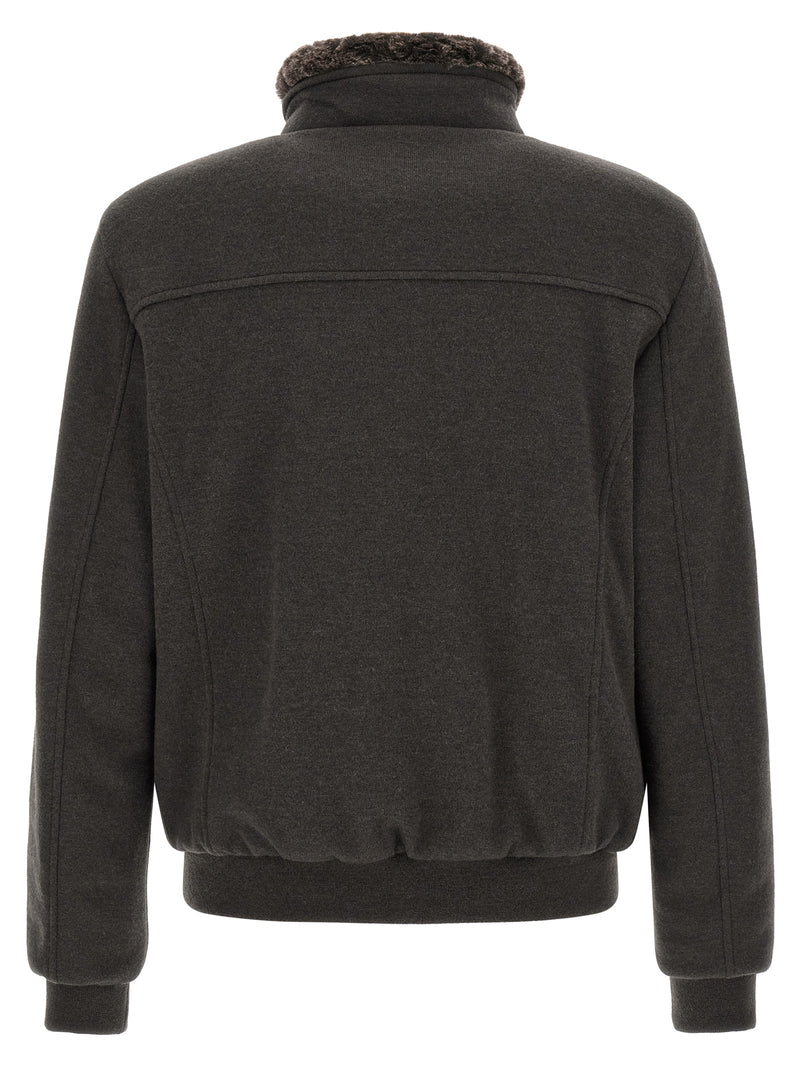 Bomber en Laine Marron MooRER