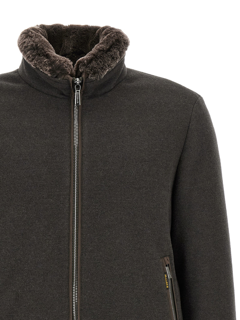 Bomber en Laine Marron MooRER