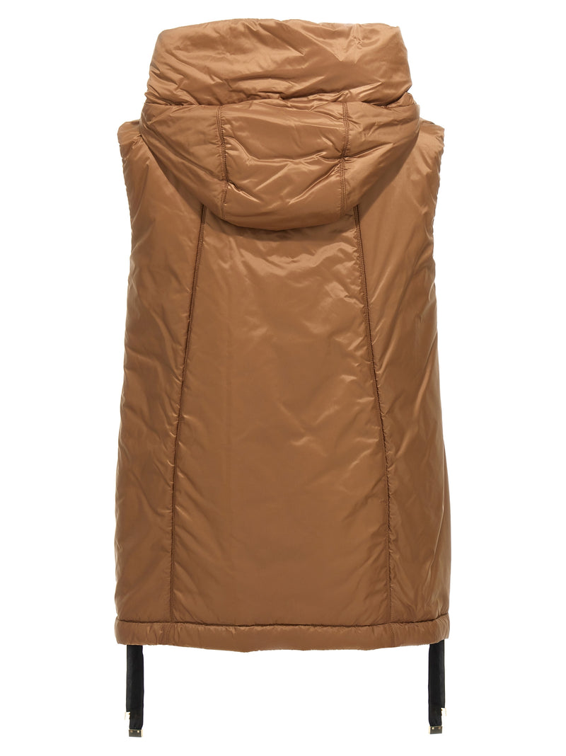 Max Mara Brown Polyester Sleeveless Jacket