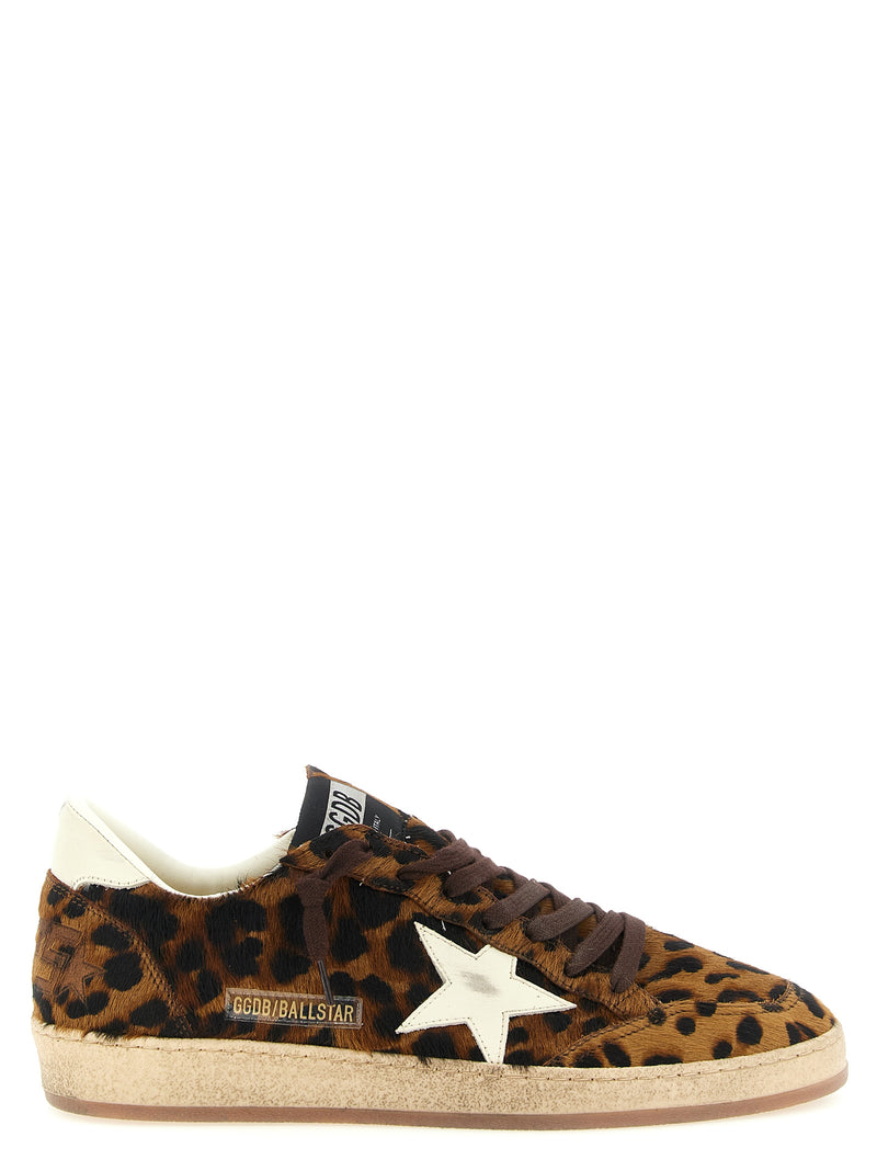 Golden Goose Baskets Basses en Peau de Vache Marron