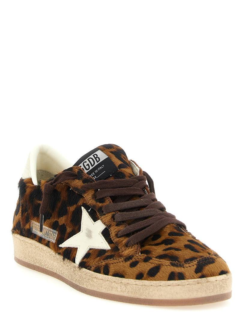 Golden Goose Baskets Basses en Peau de Vache Marron