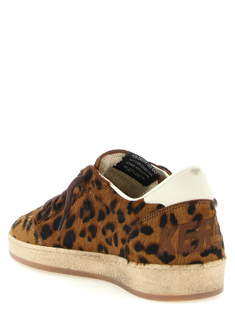 Golden Goose Baskets Basses en Peau de Vache Marron
