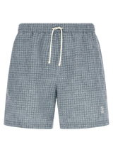 Brunello Cucinelli Blue Polyester Swim Shorts - Luxury Swimwear