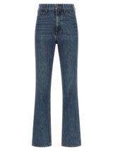 CO Blue Cotton Flared Jeans