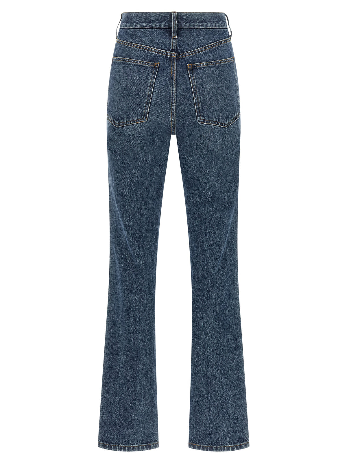 CO Blue Cotton Flared Jeans