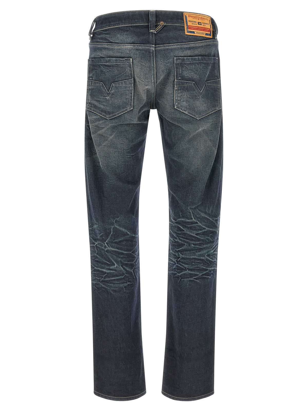 Diesel 1985 Larkee Blue Cotton Straight-Leg Jeans for Men