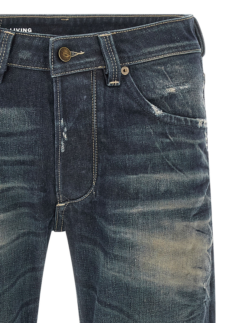 Diesel 1985 Larkee Blue Cotton Straight-Leg Jeans for Men