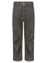 Pantalon décontracté en polyéthylène gris diesel