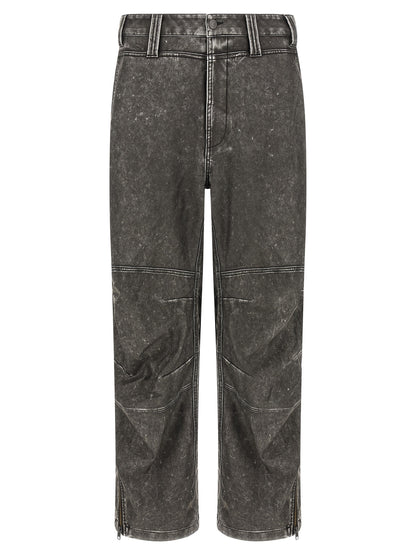 Diesel Gray Polyethylene Casual Pants