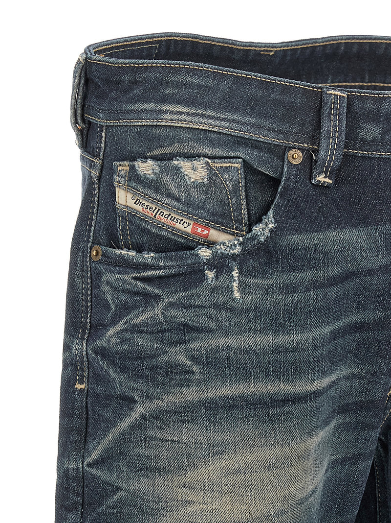 Diesel 1985 Larkee Blue Cotton Straight-Leg Jeans for Men