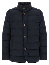 Veste longue MooRER bleue en laine