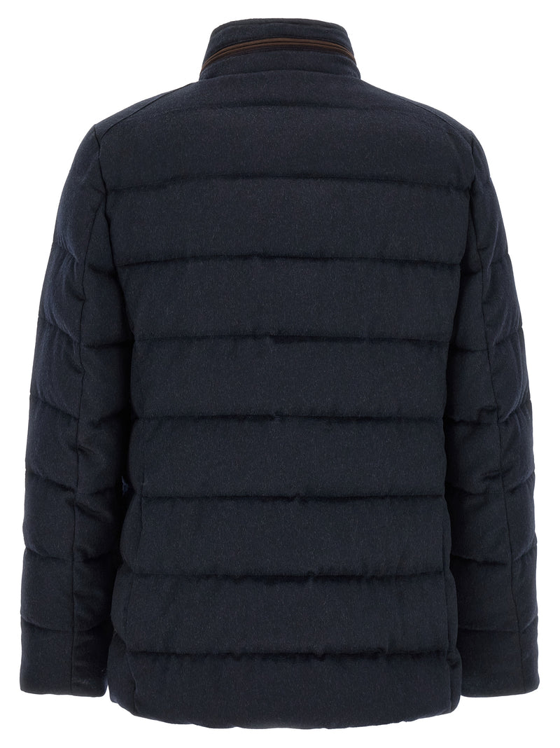 Veste longue MooRER bleue en laine