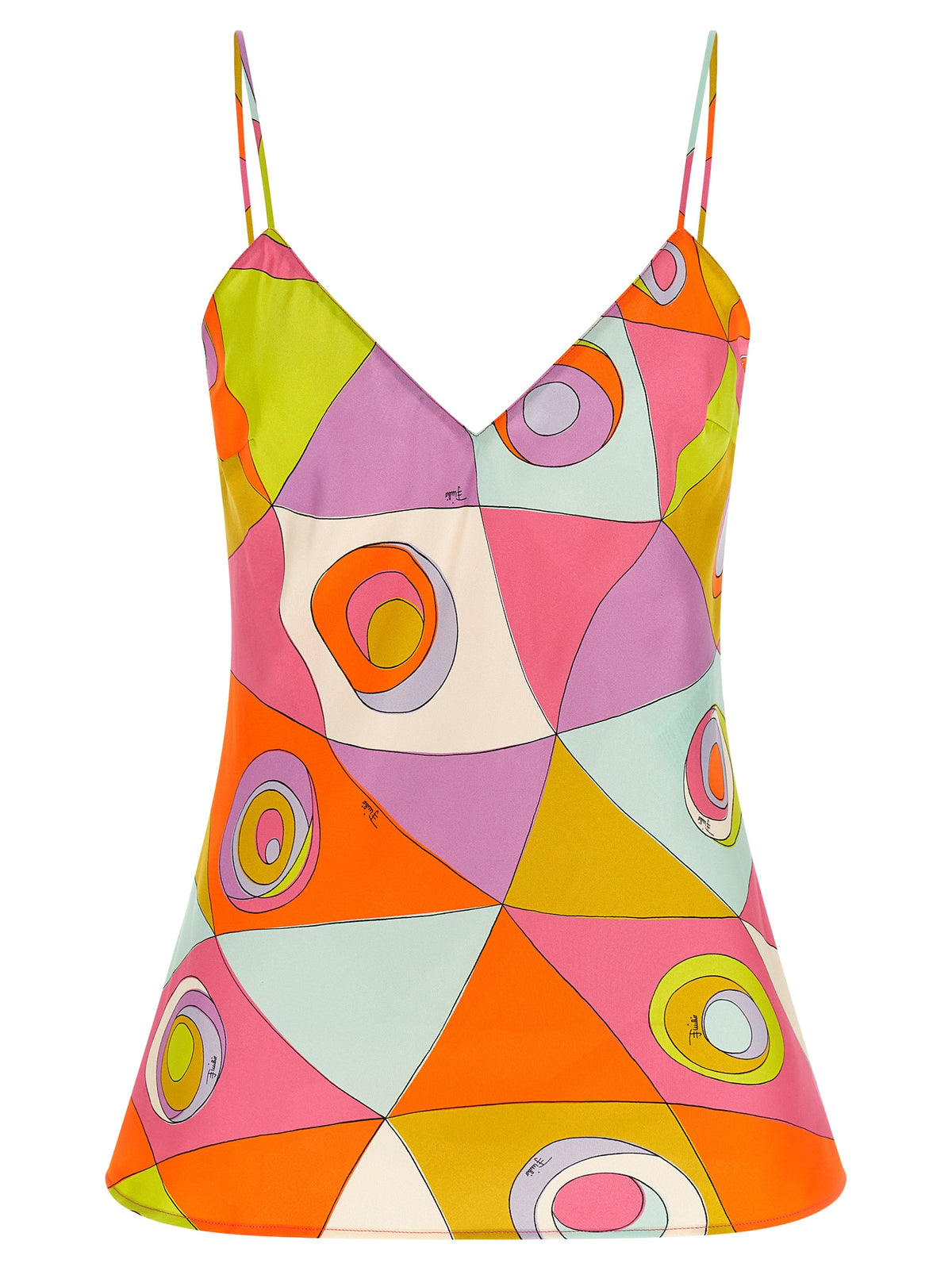 Emilio Pucci Multicolor Silk Blouse - Elegant V-Neck Design