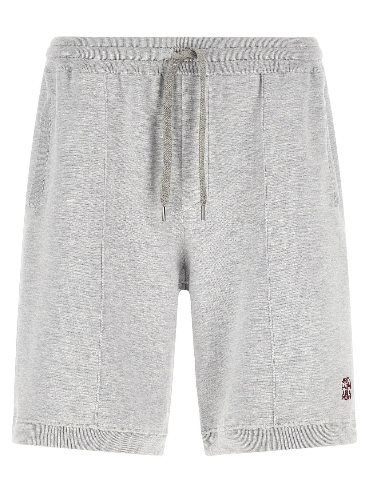 Brunello Cucinelli Gray Silk Bermuda Shorts