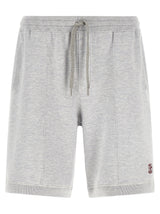 Brunello Cucinelli Gray Silk Bermuda Shorts
