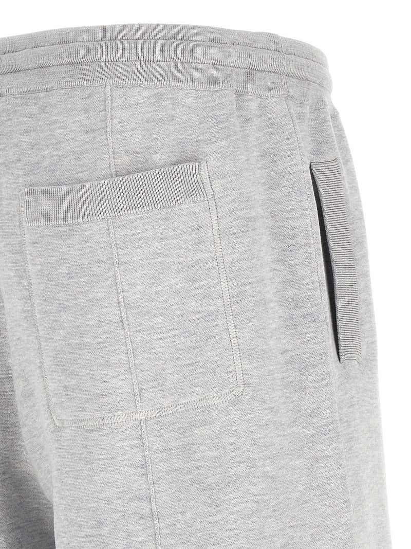 Brunello Cucinelli Gray Silk Bermuda Shorts