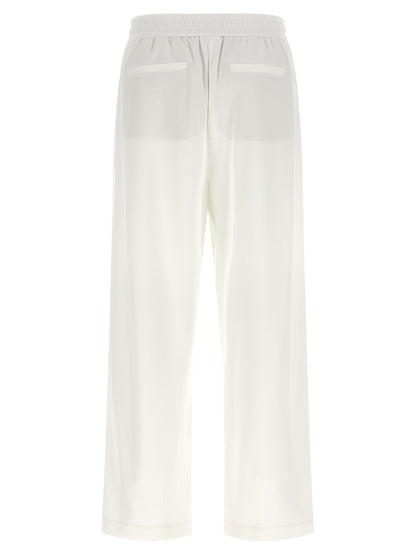 Brunello Cucinelli White Cotton Joggers (Workout Pants)